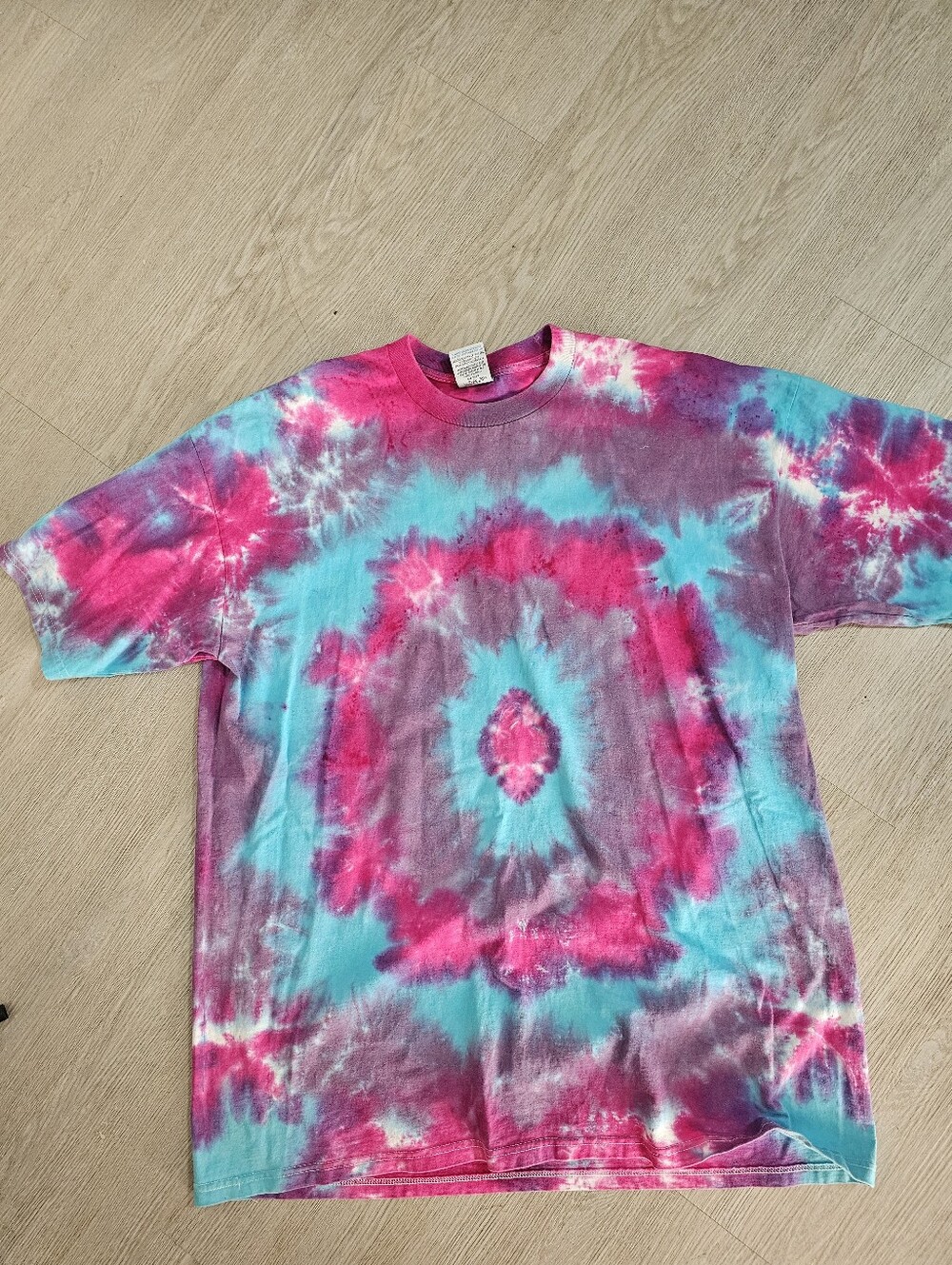 Pro Club Heavyweight 3XL Tall Tie Dye T-Shirt Pink Purple Blue Made in USA